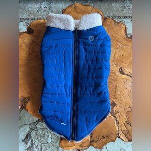 Blue Dog Jacket with White Trim